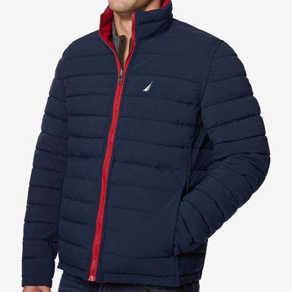 Nautical Slim Down Jacket Reversible